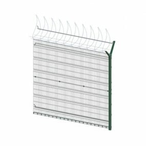 Metal Fence Section 3d model
