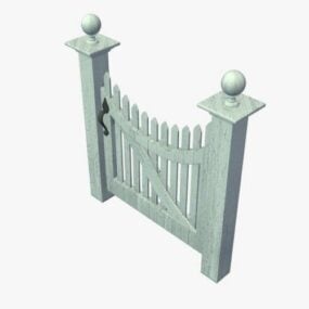 Vintage Fence Gate 3d model
