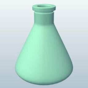 楕円形の花瓶の波パターン 3D モデル
