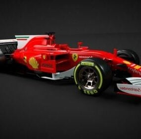 Voiture de course Ferrari Formule F1 modèle 3D