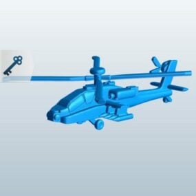 Máy bay trực thăng chiến đấu Lowpoly mô hình 3d