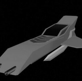 Simple Fighter Spaceship 3d model