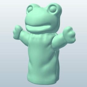 Parmak Kuklaları Kurbağa Karakteri 3d modeli