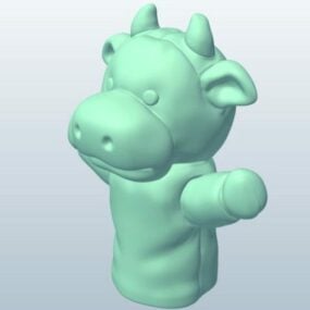 Puppet Cow Sculpture 3d-model