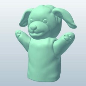 3D model poprsí loutkového psa