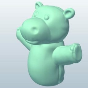 Hippopotamus Finger Puppet Printable 3d model