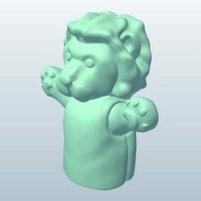 مدل سه بعدی مجسمه شیر عروسکی انگشتی