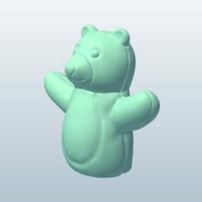 Modello 3d dell'orso polare della marionetta da dito