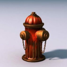 消火栓赤塗装 3D モデル