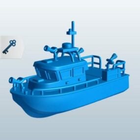 消防艇の印刷可能な 3D モデル