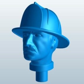 Firefighter Head Sculpture 3d model