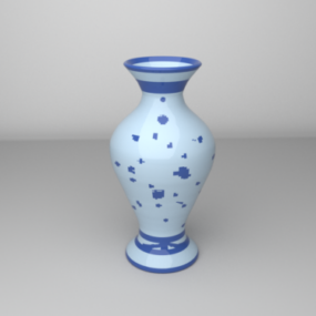3д модель азиатской вазы для цветов