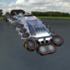 Futuristinen lentävä hover-auto