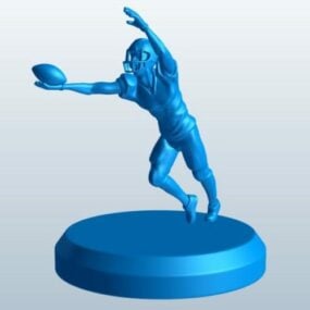 Amerikaanse voetballer die de bal vangt 3D-model