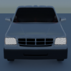 Lowpoly Ford Econoline voiture 1998