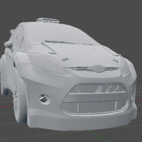 ford Fiesta Lowpoly Model 3d kereta