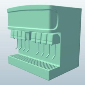 3д модель фонтанного автомата для напитков
