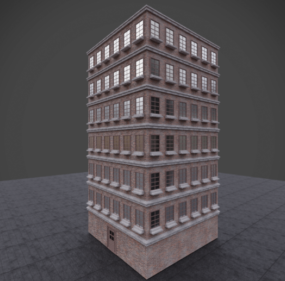 Lowpoly Hi-rise Building 3d model