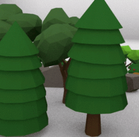 Lowpoly Pack Nature modèle 3D