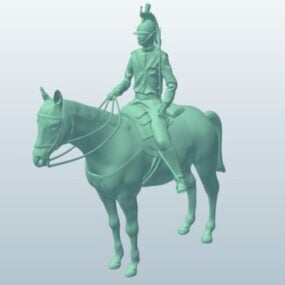 フランスの騎士の動物キャラクター3Dモデル