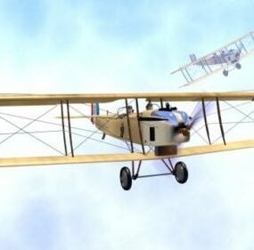 French Aircraft Wwi Dorand Plane 3d model