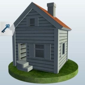 지방 주택 건물 3d 모델