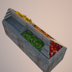 Mô hình 3d siêu thị quầy trái cây