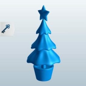クリスマスツリー漫画の印刷可能な3Dモデル