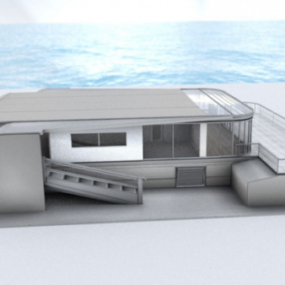3д модель футуристического дизайнерского жилого дома