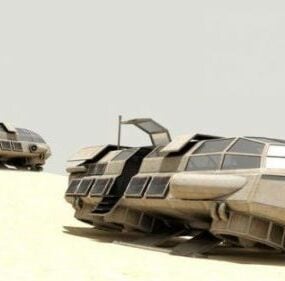 Sci-fi-lastbuss Rigged 3D-modell