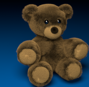 Kid Fuzzy Bear 3d model