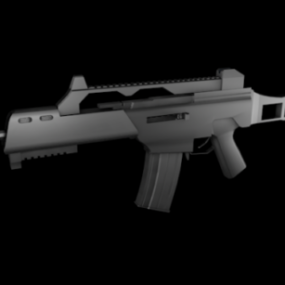 Mp5消音枪3d模型