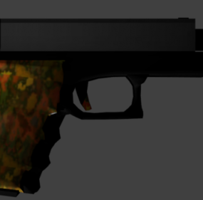 Vecchia pistola Glock modello 3d