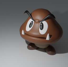 Goomba Cartoon Character 3d model
