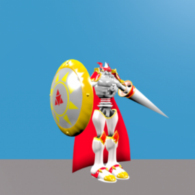 Gallantmon karakter Dukemon 3D-model