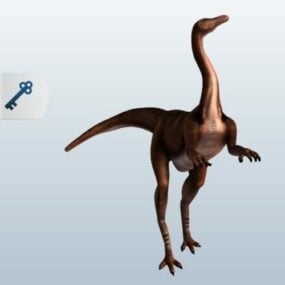 Lowpoly Model 3D dinozaura Gallimimus