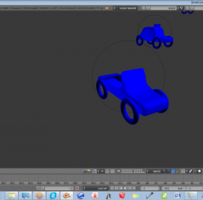 Model 3D prostego samochodu do gier