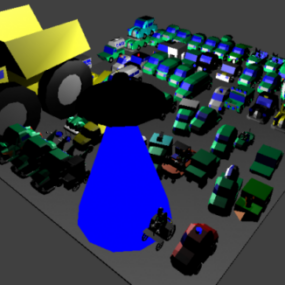 Véhicules de transport Lowpoly Pack modèle 3D