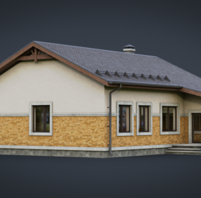 Game Scene Cottage House 3d-modell