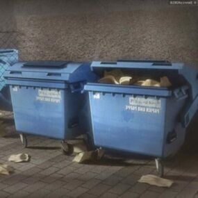Street Garbage Container 3d model