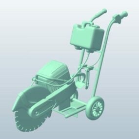 Gas Saw With Trolley 3d model