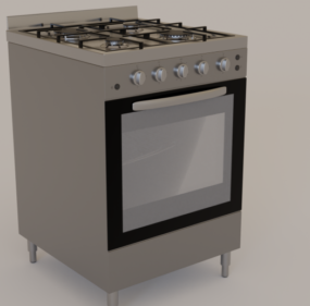 Kitchen Gas Stove Equipment 3d model