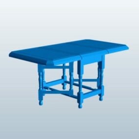 목재 Gateleg 테이블 3d 모델