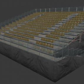 3д модель Большой трибуны стадиона
