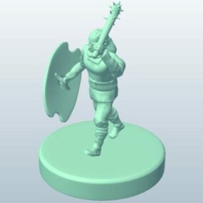 Barbarischer Stachelcharakter 3D-Modell