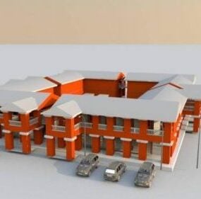 Model 3D budynku rynku publicznego
