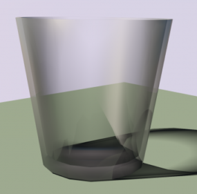 Blender 3d-model af glas