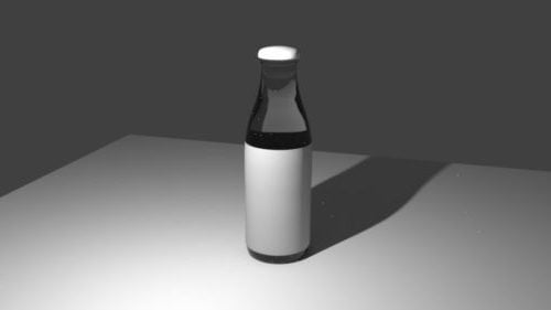 Milk Glass Bottle V1