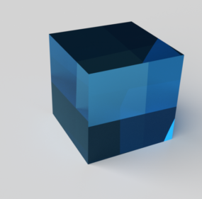 Modello 3d del cubo di vetro