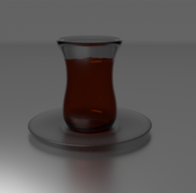 Mô hình ly trà 3d